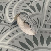 Art Deco Scallop | Large Scale | Grey