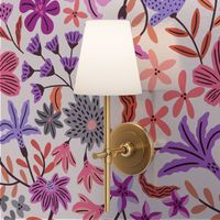 Purple and pink bold maximalist floral - medium scale