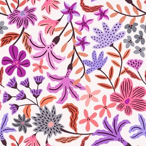 Dried Flower Frame - Fiberboard - Purple - Pink - 4 Patterns - ApolloBox