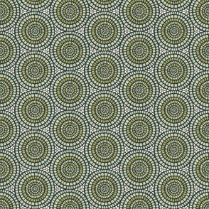  Aged Mandala Mosaic Tile - Medium - Lily Pad Green