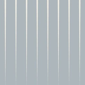 optical stripes - creamy white_ french grey blue - simple long geometric