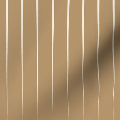 optical stripes - creamy white_ lion gold tan - simple long geometric