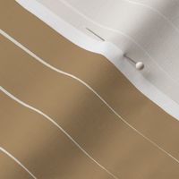 optical stripes - creamy white_ lion gold tan - simple long geometric