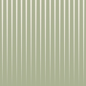 optical stripes - creamy white_ light sage green- simple long geometric