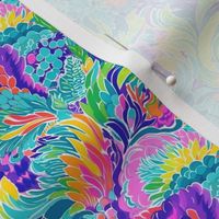 Bloom Bonanza - SM. - Multi Color/Blues - Wallpaper 