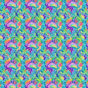 Bloom Bonanza - SM. - Multi Color/Blues - Wallpaper - new for 2023