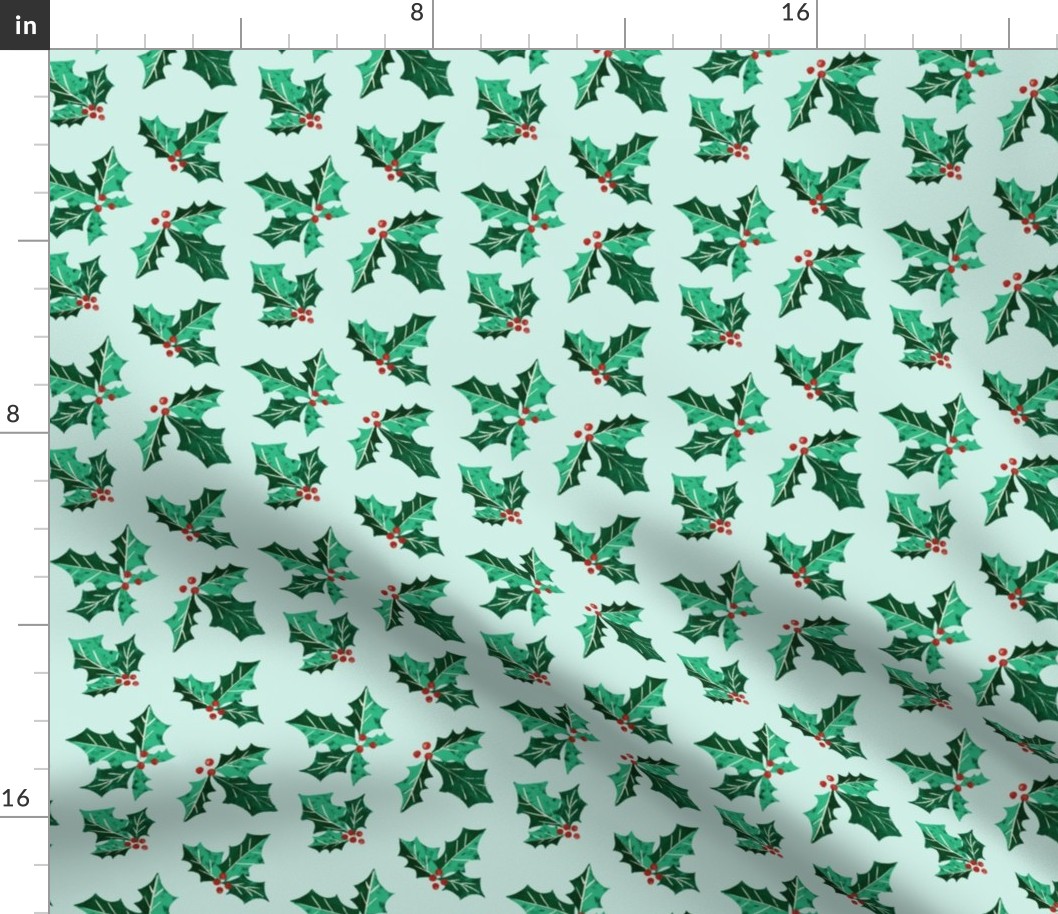 Christmas Holly // Light Green // Colorway 2