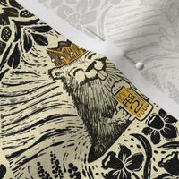 SMALL SCALE - Groundhog Day Damask 
