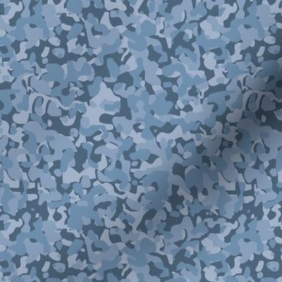 Small Camouflage dusty blue denim