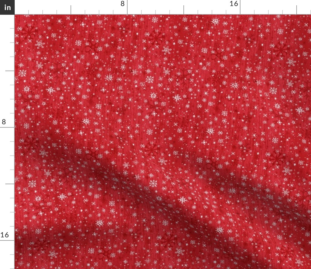 Snowflakes Swirl-RED-8inch