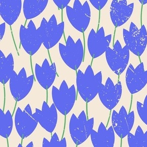 Tulips - blue MEDIUM scale 