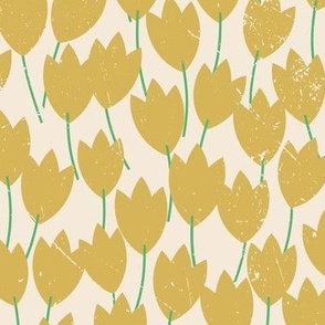 Yellow tulips - vintage texture MEDIUM 
