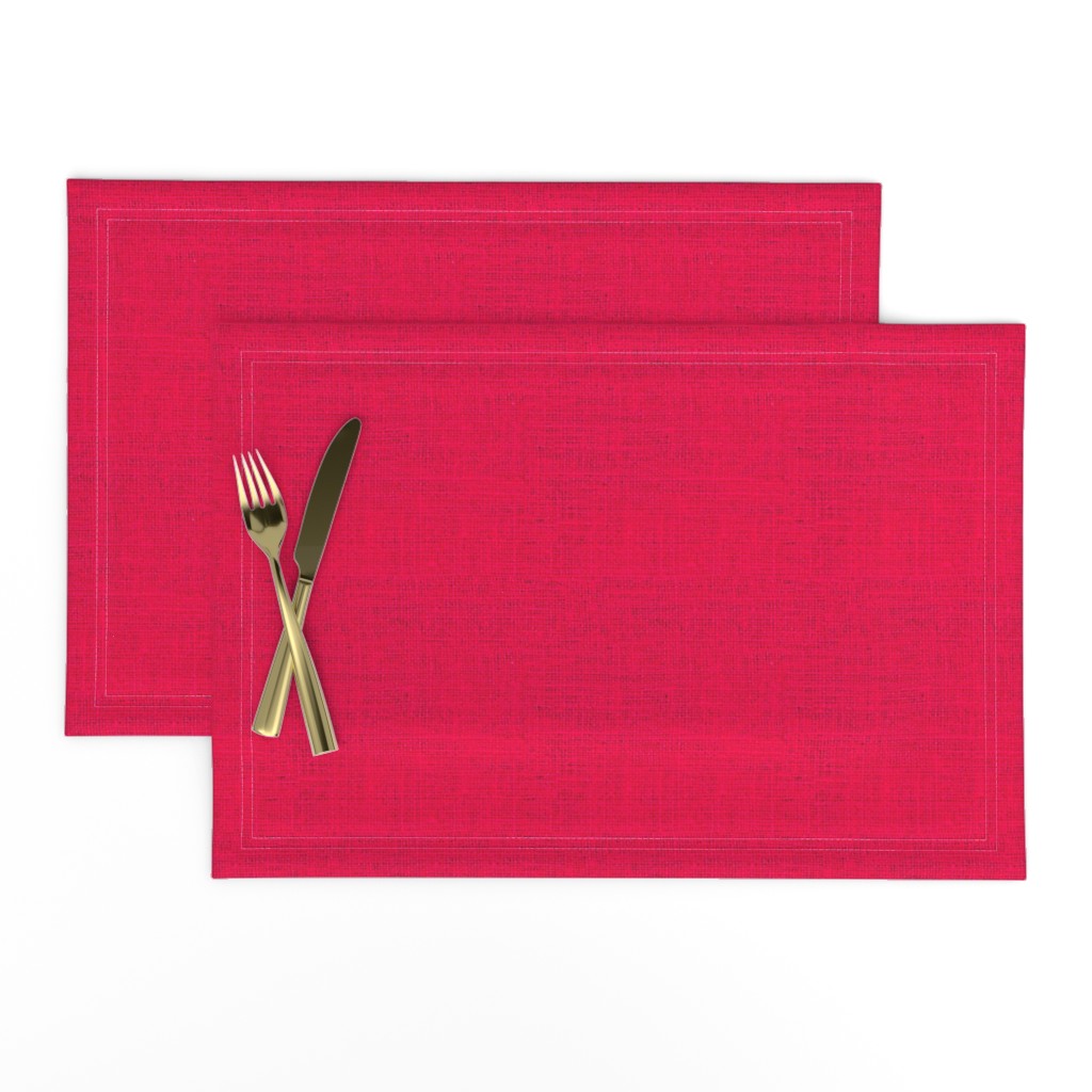 Faux Burlap hessian woven solidin saturated bright pink, raspberry pink, dopamine dressing