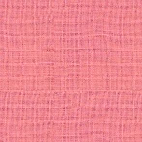 Faux Burlap hessian woven solid in  salmon pink 