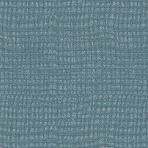 Faux Burlap hessian woven solidin dusty serenity blue 