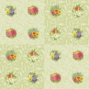 FLORAL QUILT - JUNE GARDEN COLLECTION (MOSS)