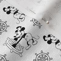 Smaller Scale Steamboat Willie in Black and White