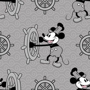 Bigger Scale Steamboat Willie in Grey