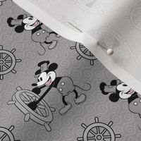 Smaller Scale Steamboat Willie in Grey