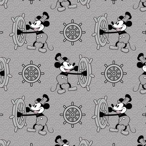 Smaller Scale Steamboat Willie in Grey