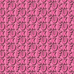 Small Scale Colorful Chunky Fuck Swear Words Pink