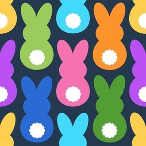 Large Scale Easter Bunny Butts in Bright Spring Rainbow Colors