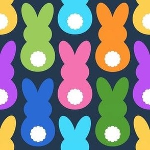 Medium Scale Easter Bunny Butts in Bright Spring Rainbow Colors