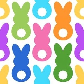 Medium Scale Easter Bunny Butts in Bright Spring Rainbow Colors