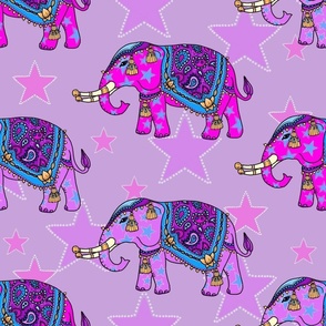 Elephant star party hot pastel, large