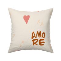 Hearts, kisses en lots of Italian passion, warm colors and a whimsical design