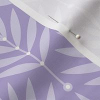 Serene Symmetry: A Study in Lavender and Geometry //  normal scale 0038 L // geometric abstract modern art nouveau floral leaf artistic twig violet purple symmetrical serenity calming nature-inspired lilac pastel harmonious design home fashion textile diy
