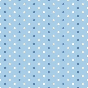 Polka dots in Blue