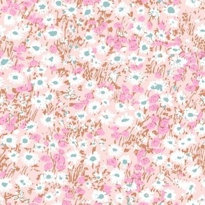 Lillith ditsy Floral flower light petal pink MEDIUM