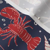 Deep Sea Lobster - Nautical Navy Blue Regular