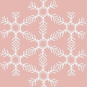 Snowflake Lace Pink Stripe