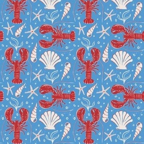 Deep Sea Lobster - Nautical Blue Small