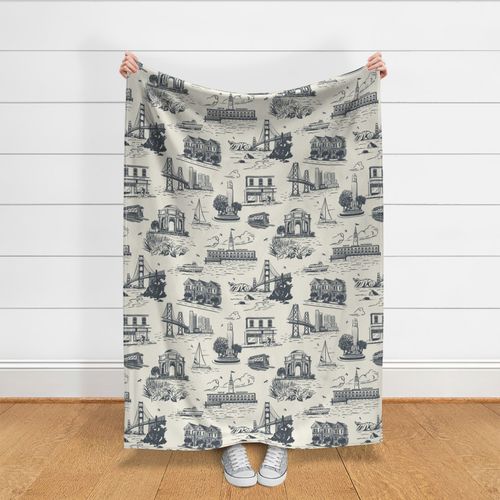 San Francisco Toile Hale Navy LG