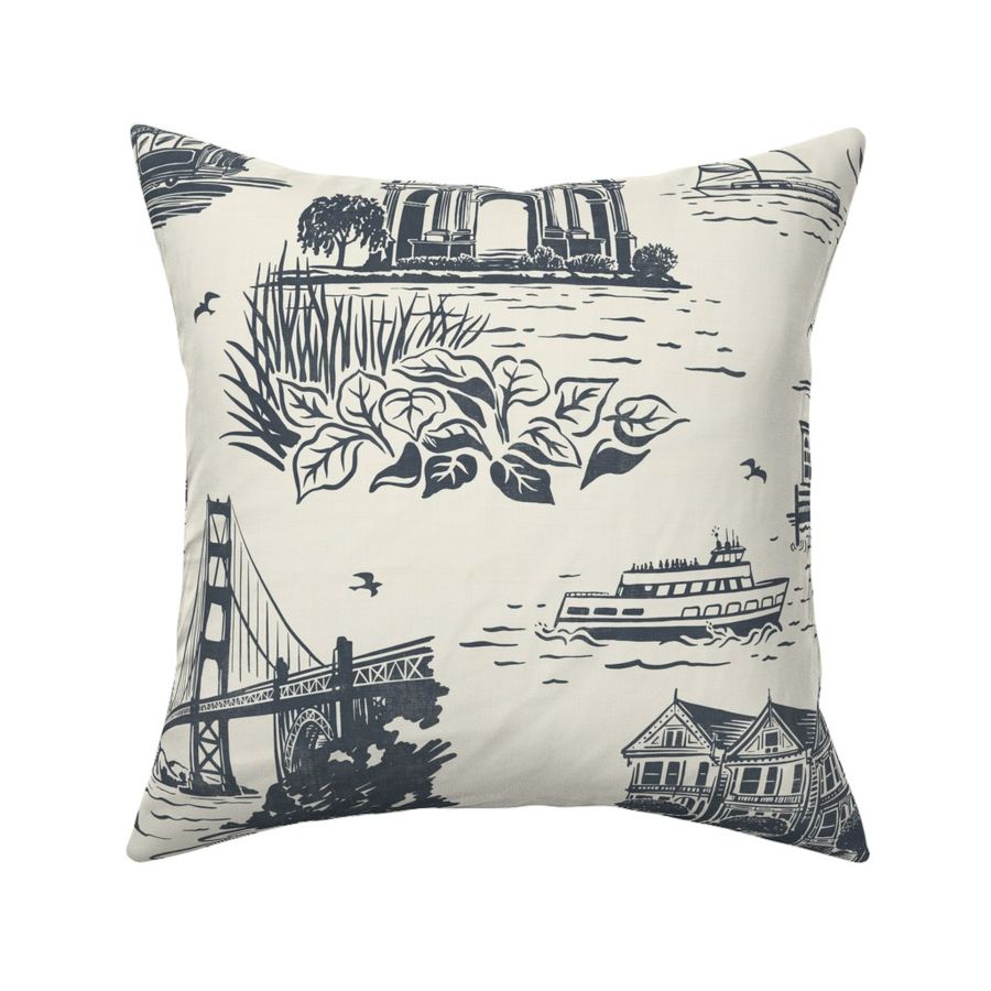 San Francisco Toile Hale Navy LG