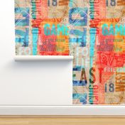 Urban Edge Revival Grunge Typography Art Multicolor