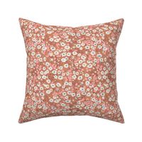 Lillith Ditsy small flower Floral Terracotta peach ivory MEDIUM