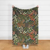 Large / Retro Field of Flowers - Vintage - Boho - Earth Tones - Earth Colors - Nature - Muted Colors - Florals - Gubiller - Floral Wallpaper - Home Decor