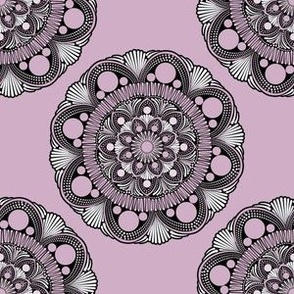 6” Intangible Pink Lavender Polka Dot Mandala - Small