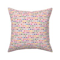 Colorful Polka Dots on Pink - small