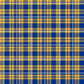 Bigger Scale Team Spirit NHL Hockey Plaid in Buffalo Sabres Yellow Gold and Royal Blue