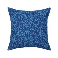 Blue Graphic Floral - small scale