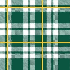 Bigger Scale Team Spirit Football Plaid in North Dakota State Bison Green and Yellow