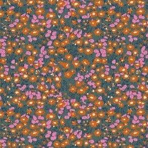 Lillith Ditsy small flower Floral Deep Green SMALL