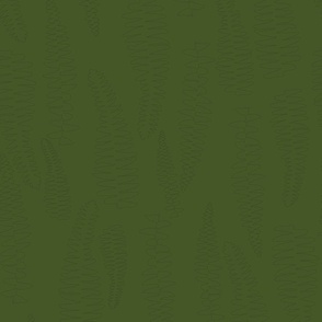 (XL) 24 x 36 Fern outlines monochromatic loden green -11