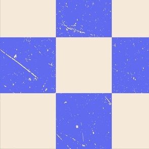 retro checkerboard - electric blue medium 