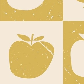 retro apple checkers JUMBO - sunshine yellow